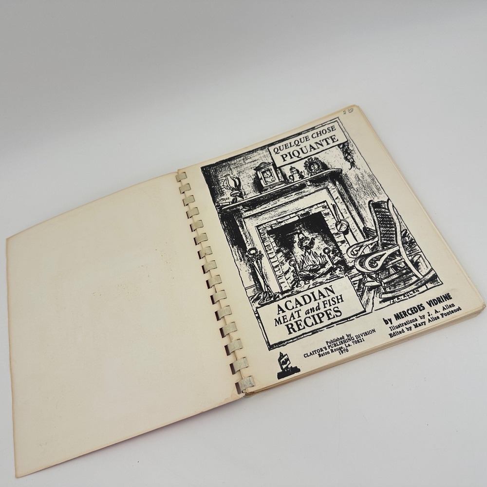 Vintage Acadian Meat And Fish Recipes Mercedes Vidrine 1970 Cajun Cookbook - Picture 6 of 10